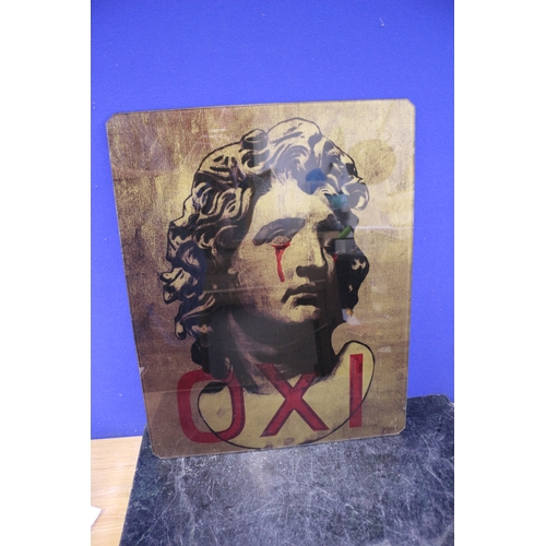 2 - OXI Glass Picture, 38 x 47CM