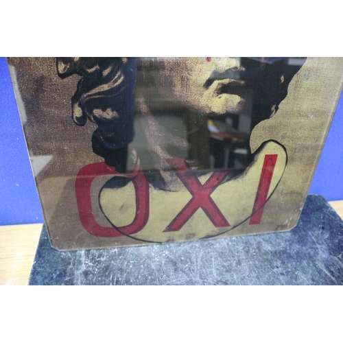 2 - OXI Glass Picture, 38 x 47CM