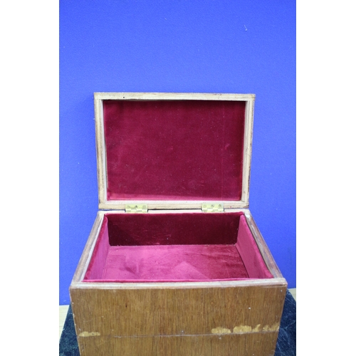 23 - Wooden Box with 2 Compartments