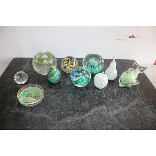 26 - Quantity of Glass Paperweights Including Caithness Paperweights etc.