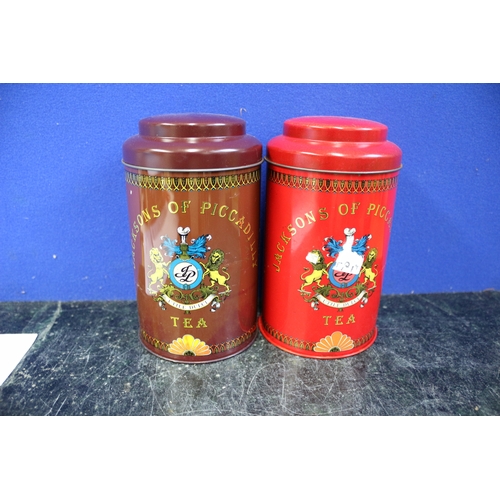 3 - 2 Jacksons of Piccadilly Tins, 16cm Tall