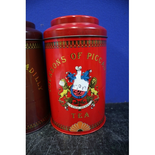 3 - 2 Jacksons of Piccadilly Tins, 16cm Tall