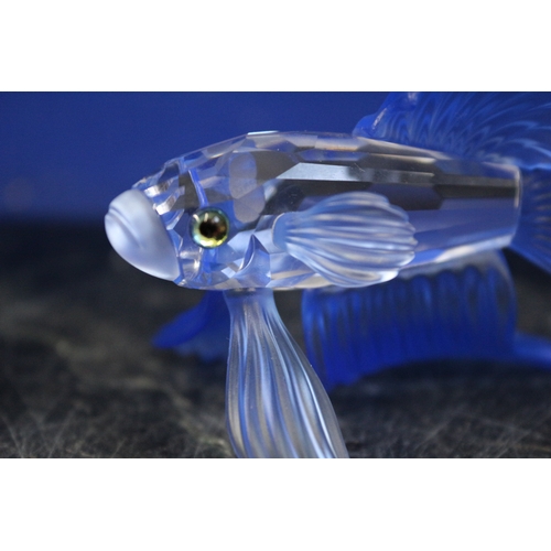 32 - Swarovski Blue Siamese Fish