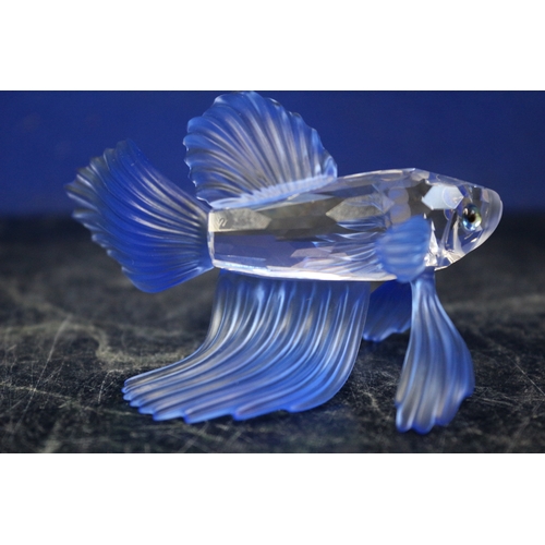 32 - Swarovski Blue Siamese Fish