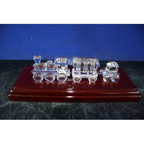 33 - Swarovski Train on Stand, 20cm Wide x 8cm High