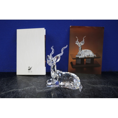 43 - Swarovski Antelope Laying Down Including Paperwork/Certificate