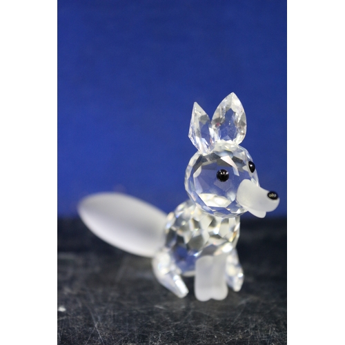 46 - Swarovski Fox With Frosted Legs, Tail and Muzzle, 6cm Tall