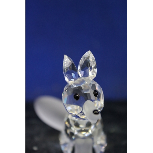 46 - Swarovski Fox With Frosted Legs, Tail and Muzzle, 6cm Tall