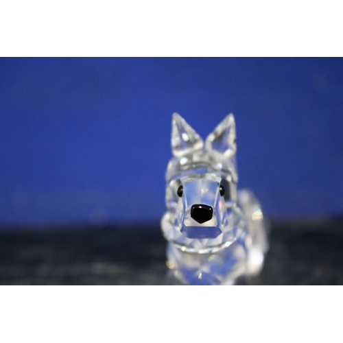 49 - Swarovski Corgi or Scottie Dog, Has a Frosted Tail, 6cm wide x 5cm High