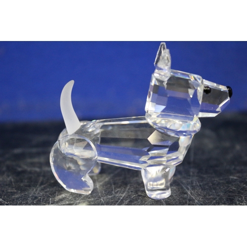 49 - Swarovski Corgi or Scottie Dog, Has a Frosted Tail, 6cm wide x 5cm High