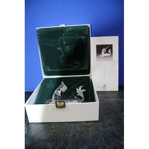 52 - Swarovski Unicorn, 1996, With Certificate etc, Damaged Horn