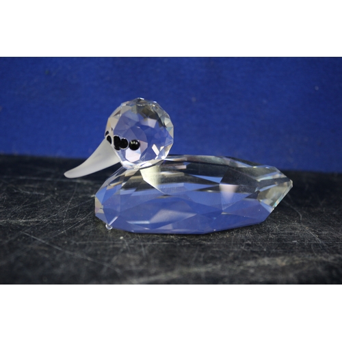 56 - Swarovski Duck With a Frosted Beak, 9cm long