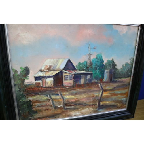 6 - Oil On Canvas Titled 'Wollongong Ranch 78', Signed M J Brown, 53.5 x 63.5 cm