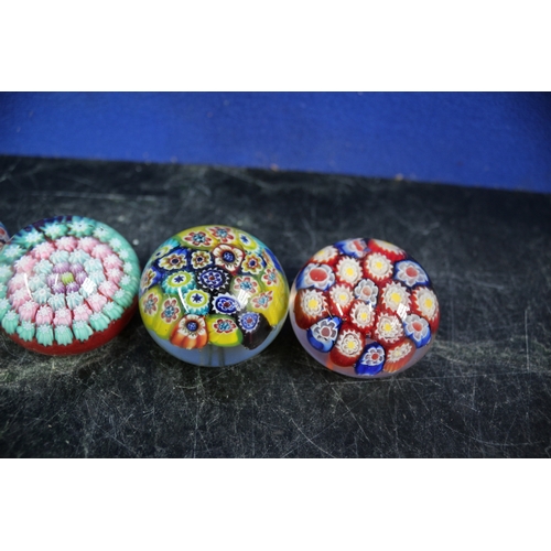 67 - 5 Glass Paperweights, 4 are Possibly Scottish, 1 Jerpoint