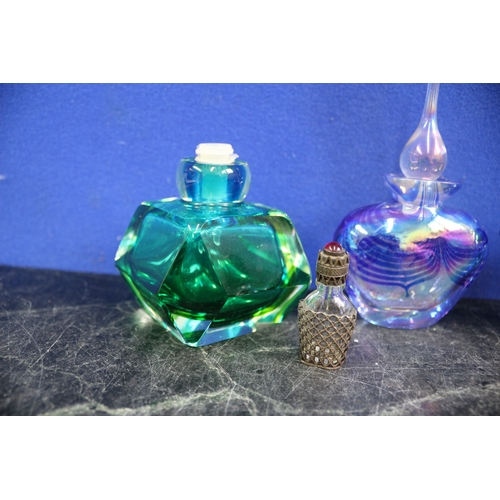 79 - Coloured Glass Items including Perfume Bottles