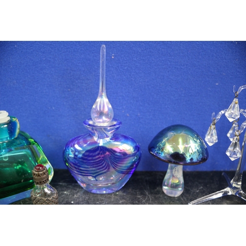 79 - Coloured Glass Items including Perfume Bottles