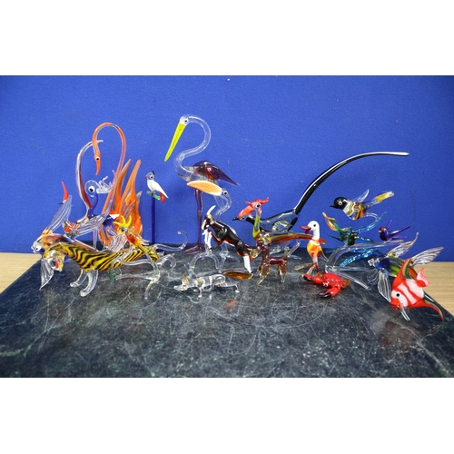 80 - Nice Collection of Murano Glass Animals, Some A/F