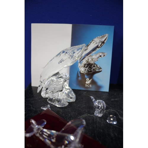 90 - Swarovski Items including Seals, Deer, Elephant, Dolphins, Pot, All A/F