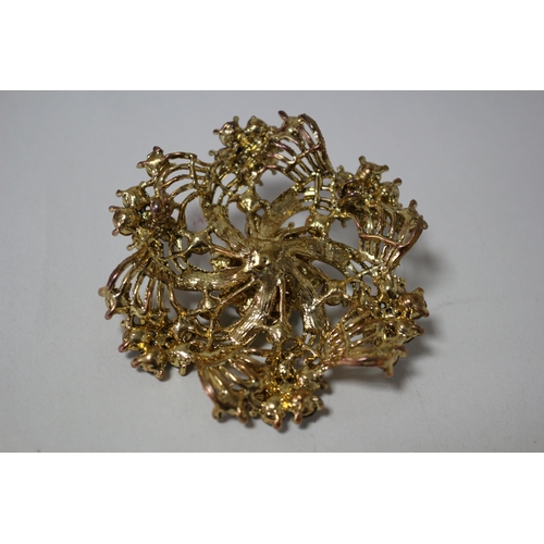 247 - Large Vintage Metal Brooch, No Clasp