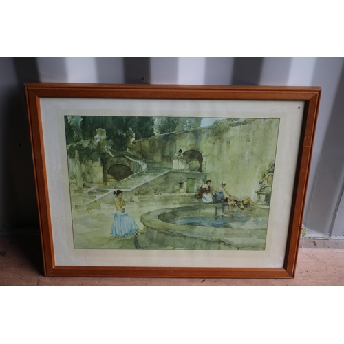 4 - Print from Original Watercolour of Lady Bathing Naked by William Russell Flint