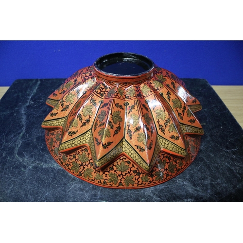 11 - Russian Paper Mache, Hand Painted Bowl, 30cm across