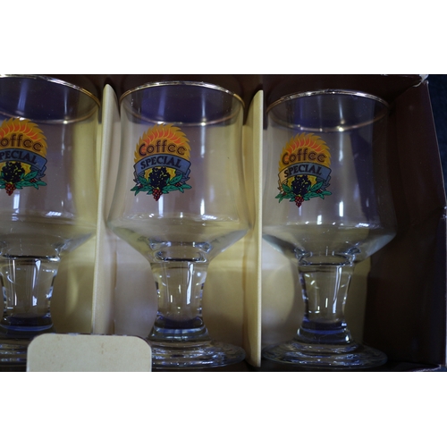 244 - Set of 4 Coffee Specials Dema Glasses