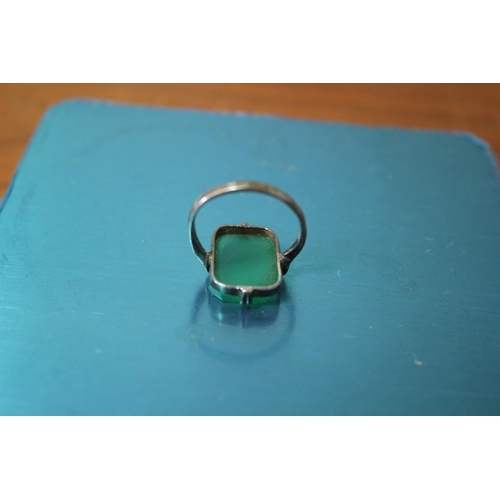 375 - Silver Ring with Stone, 2.8g