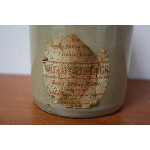 384 - Vintage Creedy Cider in Stoneware Bottle, Sealed, 18cm Tall