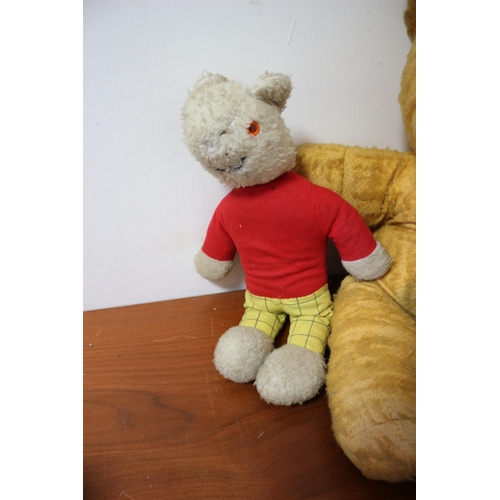 398 - x4 Vintage Teddies, Largest is 57cm