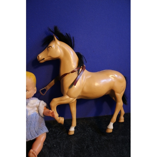 405 - Vintage Hong Kong Doll and Horse