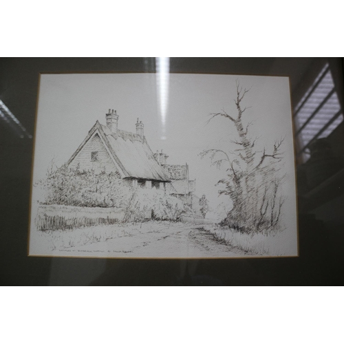 427 - Pencil drawing of ‘Cottages at Blythburg, Suffolk’ , signed David Balder, 54 x 44cm