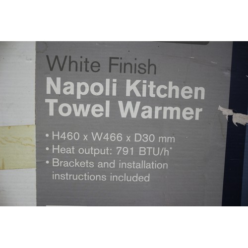 101 - Homebase White Napoli Kitchen Towel Warmer