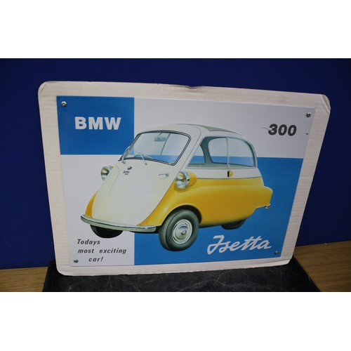 53 - BMW Isetta Wall Plaque, 47 x 35 cm