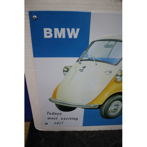 53 - BMW Isetta Wall Plaque, 47 x 35 cm