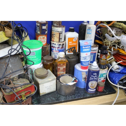 135 - Assortment of DIY/Garage Items & Fluids