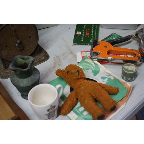 147 - Mixed Lot including Kettle, Small Trunk etc