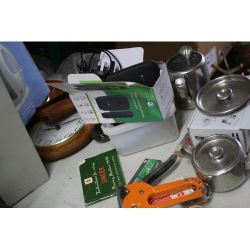 147 - Mixed Lot including Kettle, Small Trunk etc