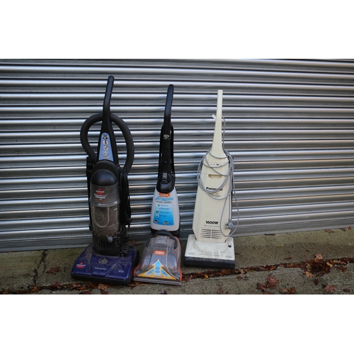 169 - Bissel Vacuum, Vax Carpet Cleaner and Panasonic 1600 Watt Vacuum