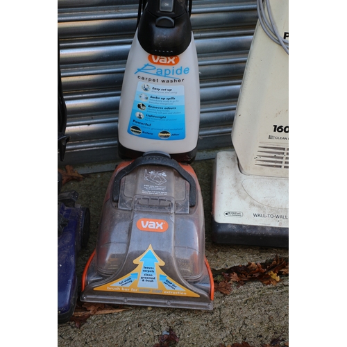 169 - Bissel Vacuum, Vax Carpet Cleaner and Panasonic 1600 Watt Vacuum