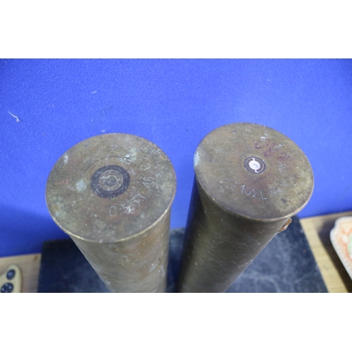 172 - Pair of Tall Military Shell Casings