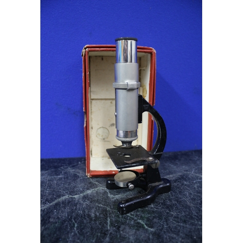 182 - Small Slide Microscope Made By Eclipse, 18.5cm Tall