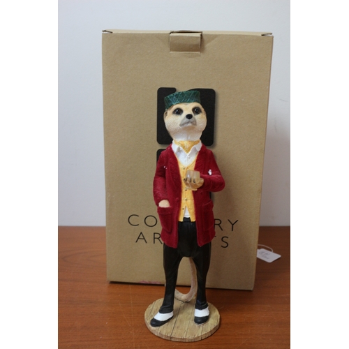 218 - Country Artists Meerkat, 26cm Tall & Boxed, 'Alexei'