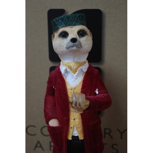 218 - Country Artists Meerkat, 26cm Tall & Boxed, 'Alexei'