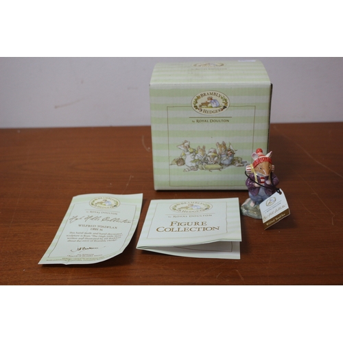 222 - Royal Doulton Brambly Hedge 'Wilfred Toadflax' DBH 56 with C.O.A + BOX