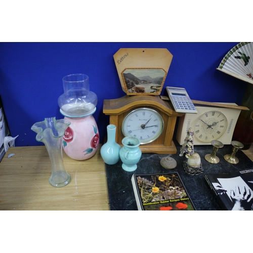 64 - Mixed Lot Including Smiths Clock, Onyx Egg etc