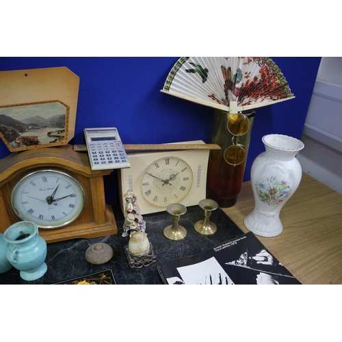 64 - Mixed Lot Including Smiths Clock, Onyx Egg etc