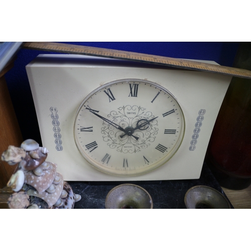 64 - Mixed Lot Including Smiths Clock, Onyx Egg etc