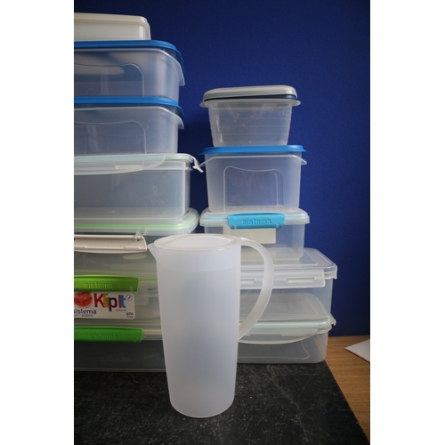 91 - Big Bundle of Tupperware Style Storage Tubs