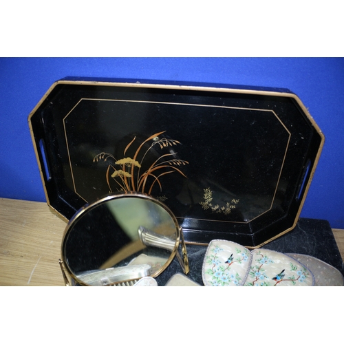 95 - Decorative Tray Plus Dressing Table Items