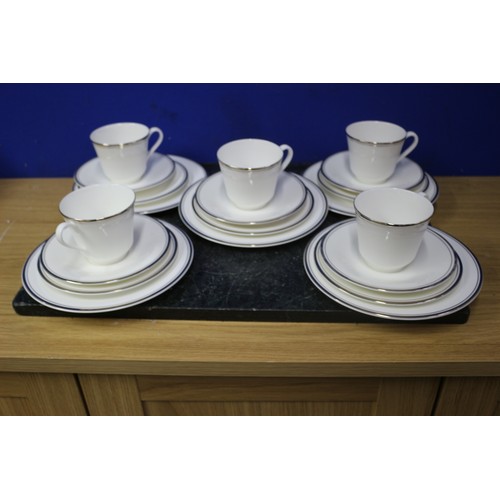 104 - Royal Doulton Fine China Dinnerware Set Including Trio's, 46 Pieces